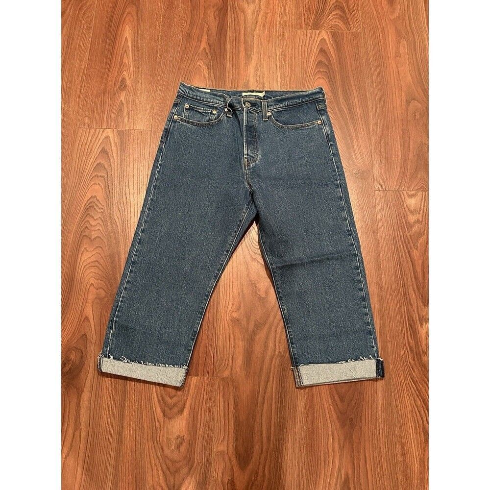 Levis Jeans Womens 30 Blue Wedgie Skinny Cuffed Stretch Medium Wash‎ Denim